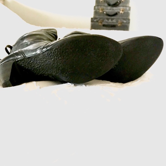 NWOT Steve Madden Black Leather Slouch Boots - Picture 3 of 8